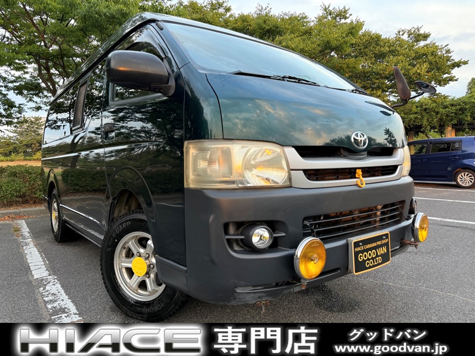 4WD ディーゼルターボ ロング ハイルーフ オートマ 3人乗り フォグ リアラダー キーレス 電格ミラー フルセグTV ナビ Bカメラ Bluetooth ドラレコ AC100V Wエアコン